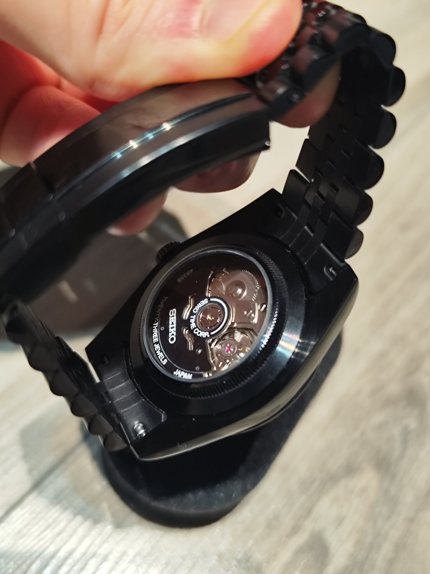 Seiko DateJust All Black Arabic Mod