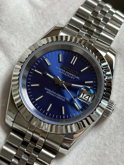 Seiko Datejust Blue Mod