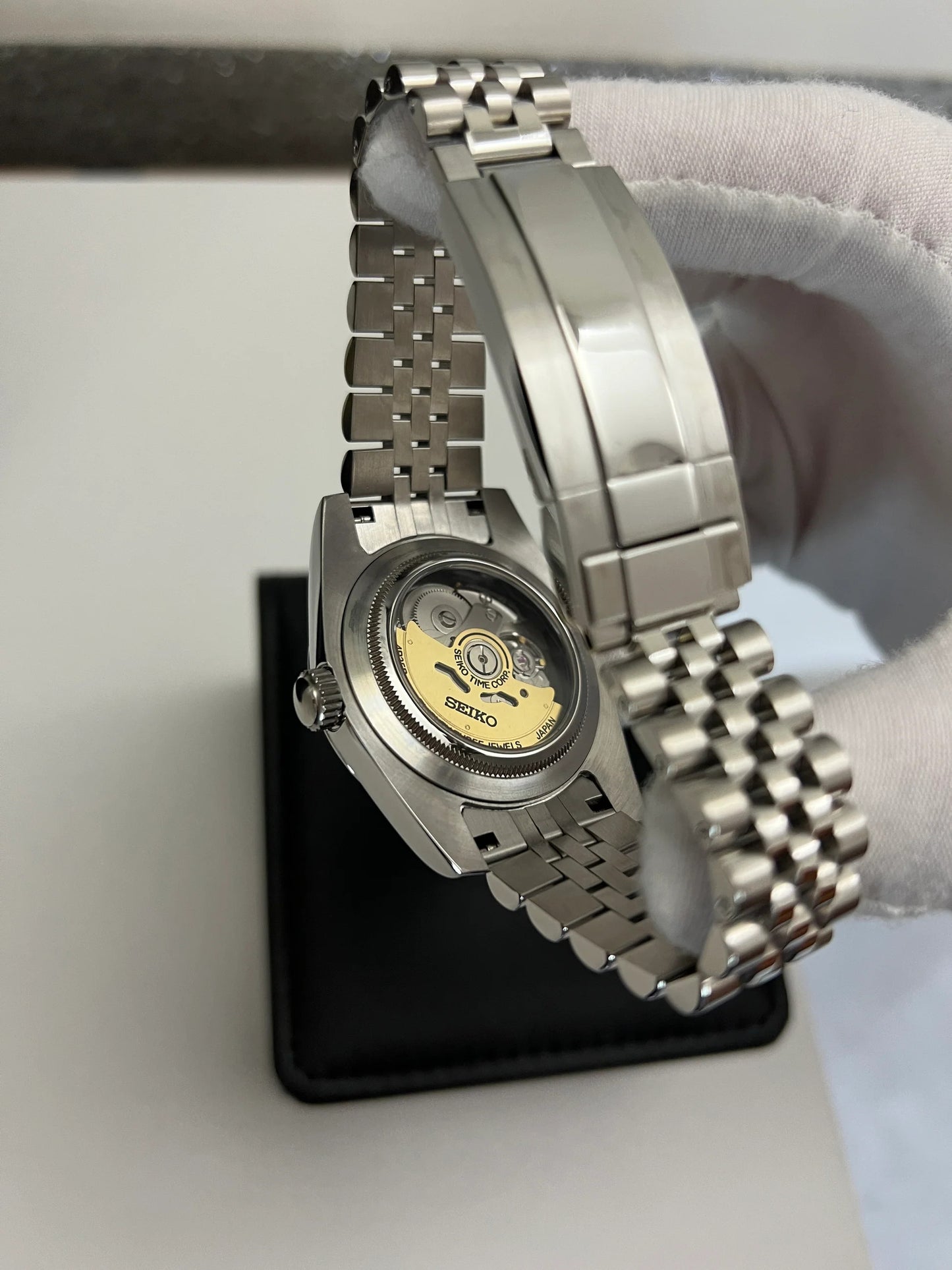 Seiko DateJust Black Roman Mod