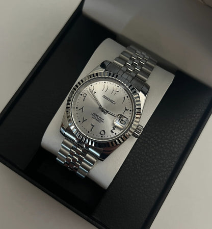 Seiko Datejust Frost White Arabic Mod