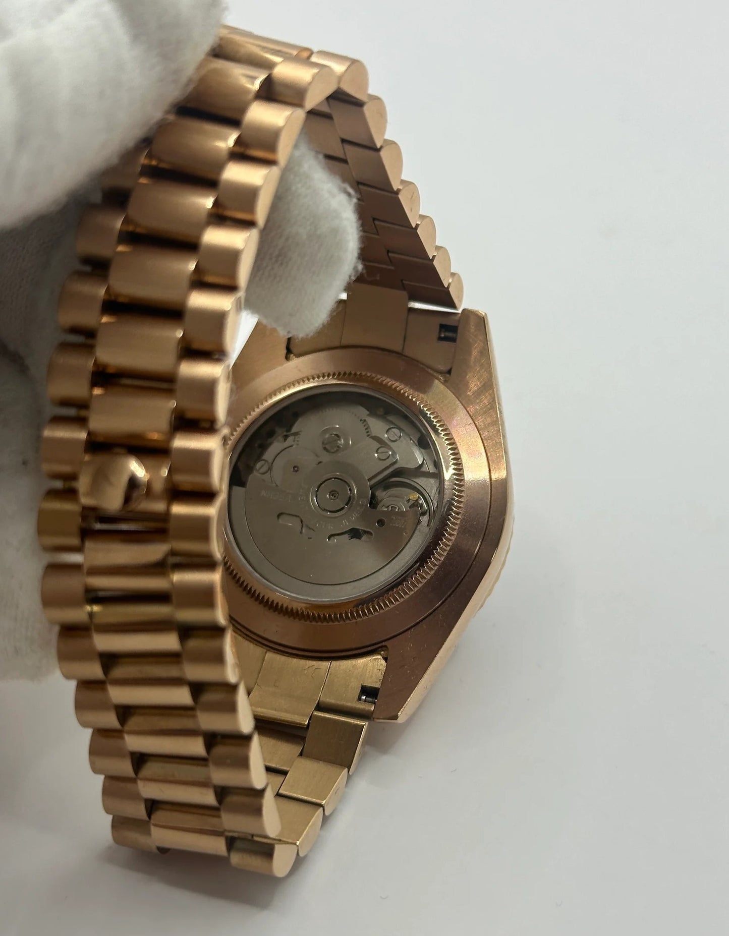 Seiko DateJust Black Arabic Dial Gold Mod
