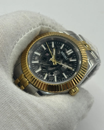 Seiko DateJust Skeleton Gold Mod